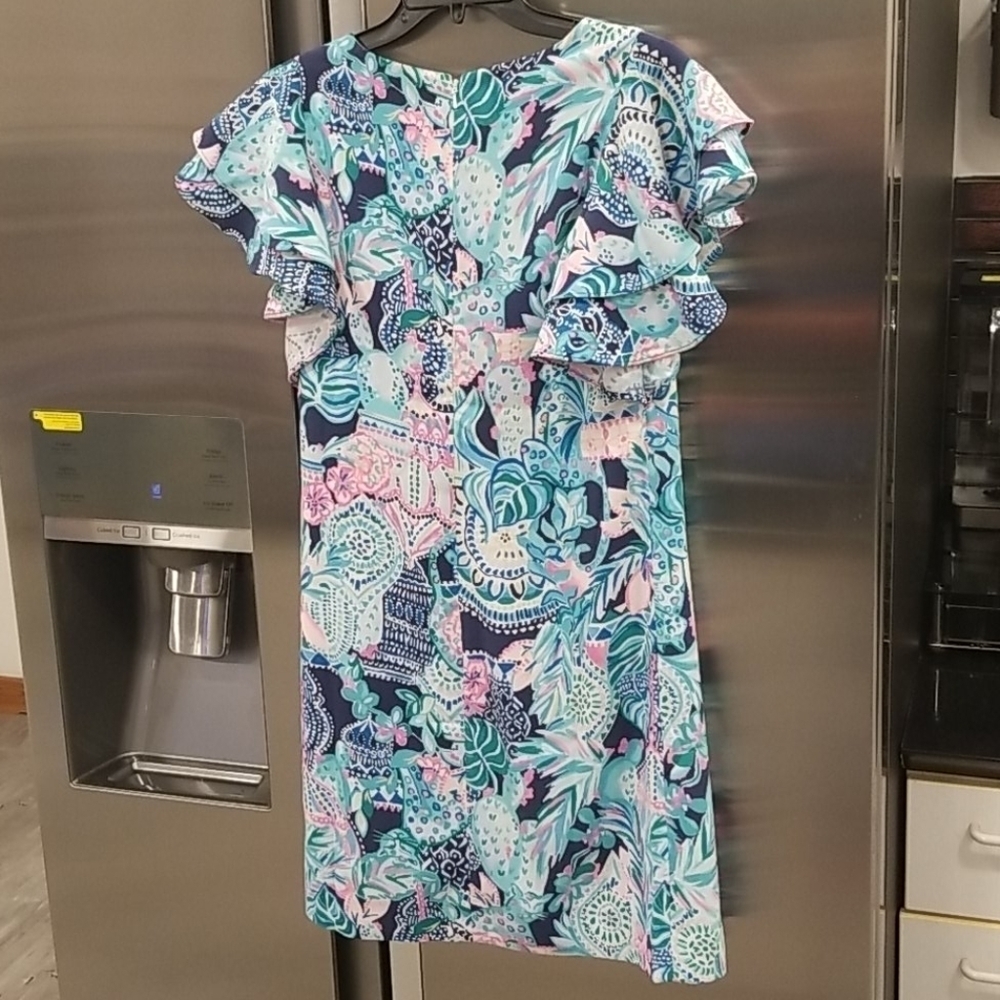 💕LILLY PULITZER Kathie Dress Lookin Sharp 00 NWT - Picture 10 of 16